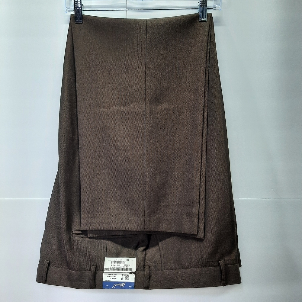 Haband Duke Signature Collection Barrage Men's Dress Pants Brown Size 44